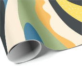 Lebhafte Abstrakte Swirl Art Geschenkpapier (Rolleneckpunkt)