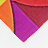 Lebhafte Abstrakte Symmetrie Fleecedecke (Ecke)