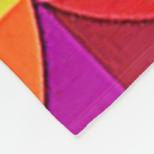Lebhafte Abstrakte Symmetrie Fleecedecke (Ecke)