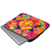 Lebhafte Abstrakte Symmetrie Laptopschutzhülle (Vorne Knopf)