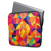 Lebhafte Abstrakte Symmetrie Laptopschutzhülle (Vorderseite Links)