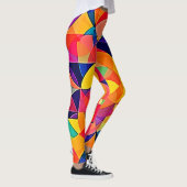 Lebhafte Abstrakte Symmetrie Leggings (Rechts)