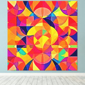 Lebhafte Abstrakte Symmetrie Leinwanddruck (Insitu (Holzboden))