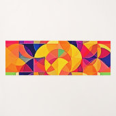 Lebhafte Abstrakte Symmetrie Yogamatte (Vorderseite (Horizontal))