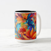 Lebhafte Abstrakte Tasse (VorderseiteRechts)