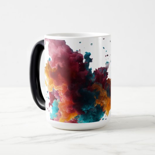 Lebhafte Abstrakte Tasse des Farbschlauchs (Vorderseite Links)