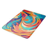 Lebhafte Abstrakte Traumlandschaft Badematte (Schrägansicht)