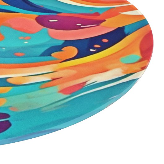 Lebhafte Abstrakte Traumlandschaft Schneidebrett (Ecke)