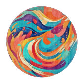 Lebhafte Abstrakte Traumlandschaft Schneidebrett (Vorderseite)