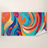 Lebhafte Abstrakte Traumlandschaft Strandtuch (Vorderseite)