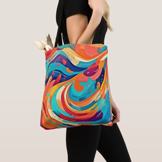 Lebhafte Abstrakte Traumlandschaft Tasche (Von Nahem)