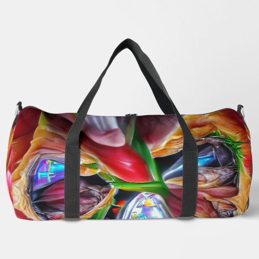 Lebhafte Abstrakte Tulip Reflections Duffle Bag (Vorderseite)