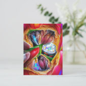 Lebhafte Abstrakte Tulip Reflections Postkarte (Stehend Vorderseite)