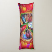 Lebhafte Abstrakte Tulip Reflections Seitenschläferkissen (Rückseite (Vertikal))