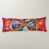 Lebhafte Abstrakte Tulip Reflections Seitenschläferkissen (Rückseite)