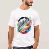 Lebhafte Abstrakte Urban-Serie T-Shirt (Vorderseite)