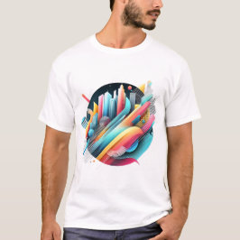 Lebhafte Abstrakte Urban-Serie T-Shirt