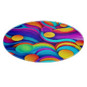 Lebhafte Abstrakte Wave Art Schneidebrett (Ecke)