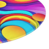 Lebhafte Abstrakte Wave Art Schneidebrett (Ecke)