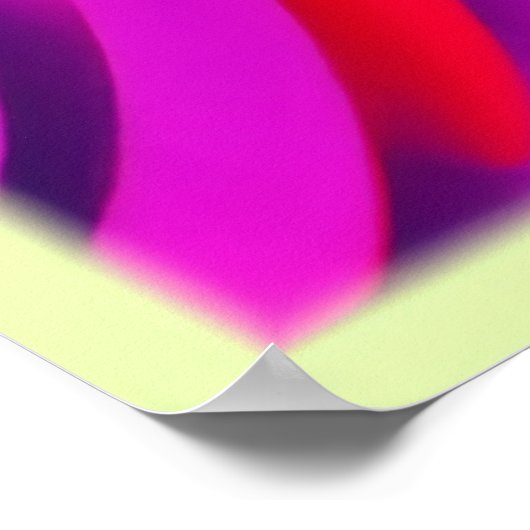 Lebhafte Abstrakte Waves in dynamischer Farbe Poster (Ecke)