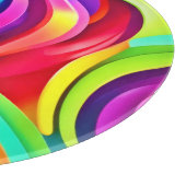 Lebhafte Abstrakte Waves in dynamischer Farbe Schneidebrett (Ecke)