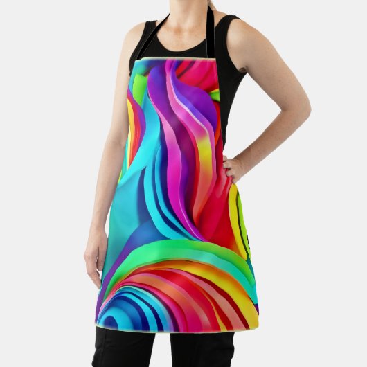 Lebhafte Abstrakte Waves in dynamischer Farbe Schürze (InSitu)