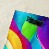 Lebhafte Abstrakte Waves in dynamischer Farbe Strandtuch (Beispiel)