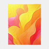 Lebhafte Abstrakte Welle der Wärme Fleecedecke (Vorderseite)