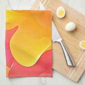 Lebhafte Abstrakte Welle der Wärme Geschirrtuch (Viertel Falte)