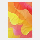Lebhafte Abstrakte Welle der Wärme Geschirrtuch (Vertikal)