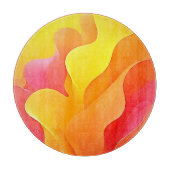 Lebhafte Abstrakte Welle der Wärme Schneidebrett (Vorderseite)