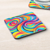 Lebhafte Abstrakte Wirbel Getränkeuntersetzer (Linke Seite)