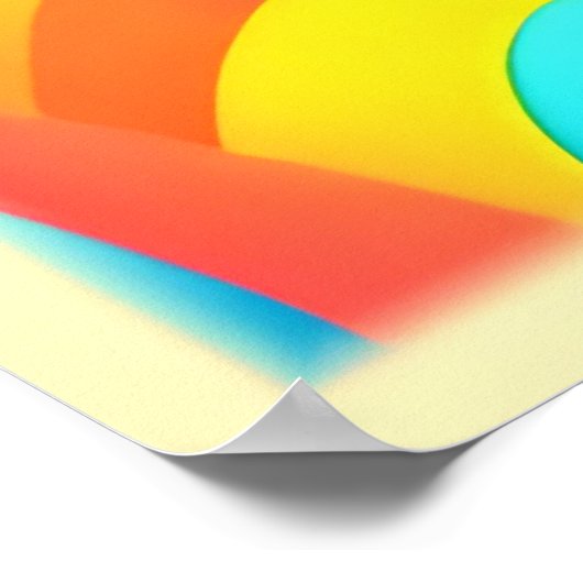 Lebhafte Abstrakte Wirbel Poster (Ecke)