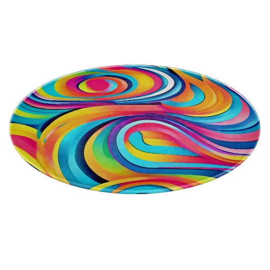 Lebhafte Abstrakte Wirbel Schneidebrett (Ecke)