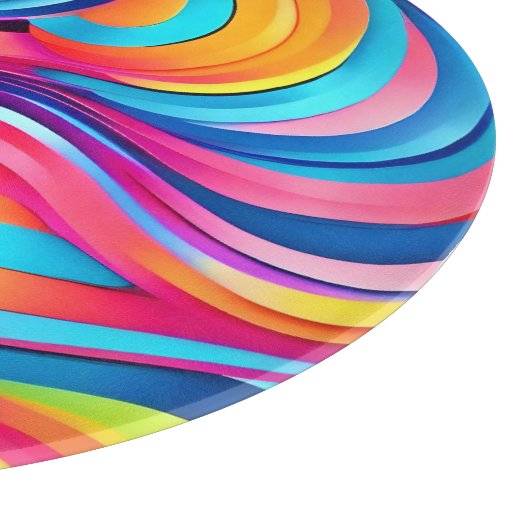 Lebhafte Abstrakte Wirbel Schneidebrett (Ecke)