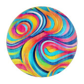 Lebhafte Abstrakte Wirbel Schneidebrett (Vorderseite)