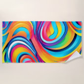 Lebhafte Abstrakte Wirbel Strandtuch (Vorderseite)