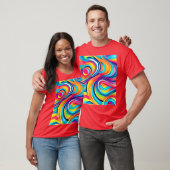 Lebhafte Abstrakte Wirbel T-Shirt (Unisex)