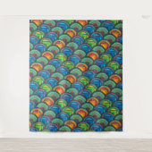 Lebhafte afrikanische Textilien: Mischen von Muste Wandteppich (Vorderseite)