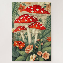 Lebhafte, agrarische Pilze & elegante Botanicals Puzzle
