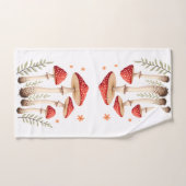 Lebhafte agrarische Pilze und botanische Elemente Badhandtuch Set (Handtuch)