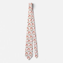 Lebhafte agrarische Pilze und botanische Elemente Krawatte