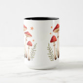 Lebhafte agrarische Pilze und botanische Elemente Tasse (Zentrum)