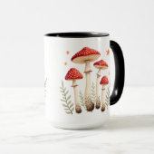 Lebhafte agrarische Pilze und botanische Elemente Tasse (VorderseiteRechts)