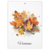 Lebhafte Ahornwasserfarbe für den Herbst Klemmbrett (Rückseite)