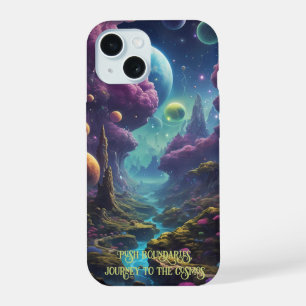 Lebhafte Alien-Welten mit Neonhimmel iPhone 15 Hülle