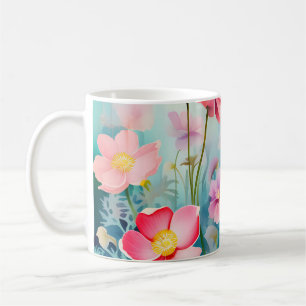 Lebhafte Anemonen unter Wasser Kaffeetasse