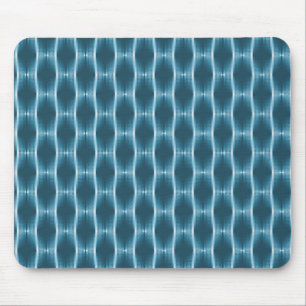 Lebhafte Aquamarine Metallic Ribbons Mousepad