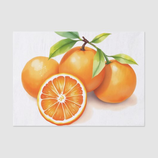Lebhafte Aquarellfarben-Orange Seidenpapier (Vorderseite)