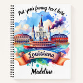 Lebhafte Aquarellmalerei in Louisiana Notizblock (Vorderseite)